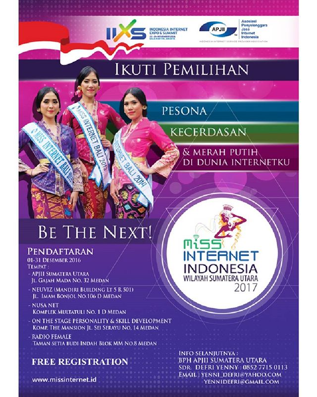 Ajang Pemilihan Miss Internet 2017 APJII