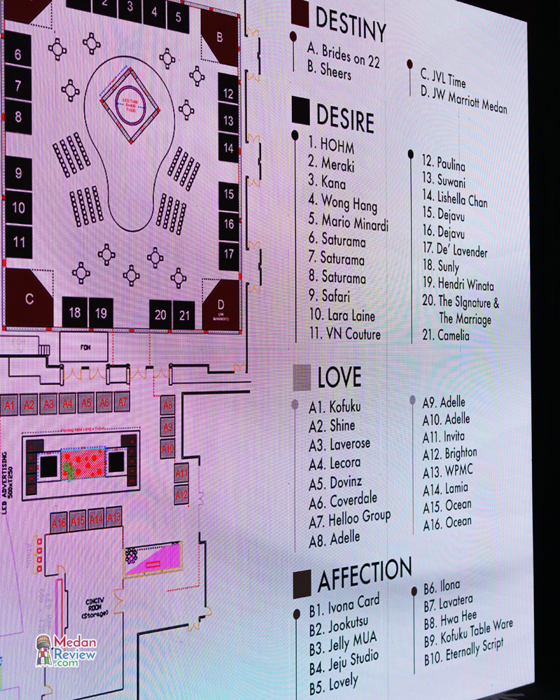 Daftar Vendor "A Timeless Bond" - The Luxury Wedding Exhibition JW Marriott Medan