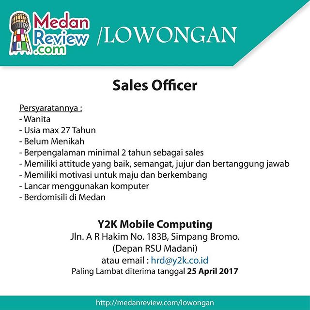 Y2K Mobile Computing : Lowongan Kerja Sales Officer